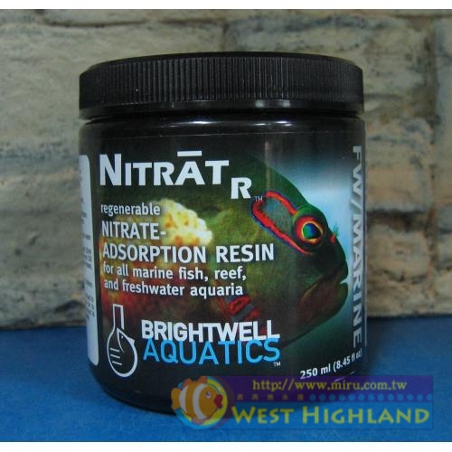 美國BWA nitratr 再生型硝酸鹽吸附樹脂 濾材 250ml