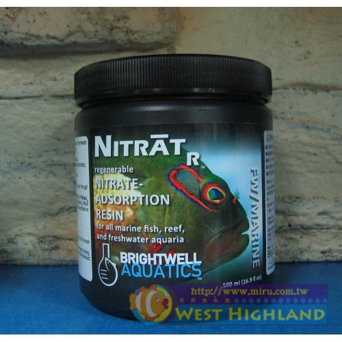 美國BWA nitratr 再生型硝酸鹽吸附樹脂 500ml