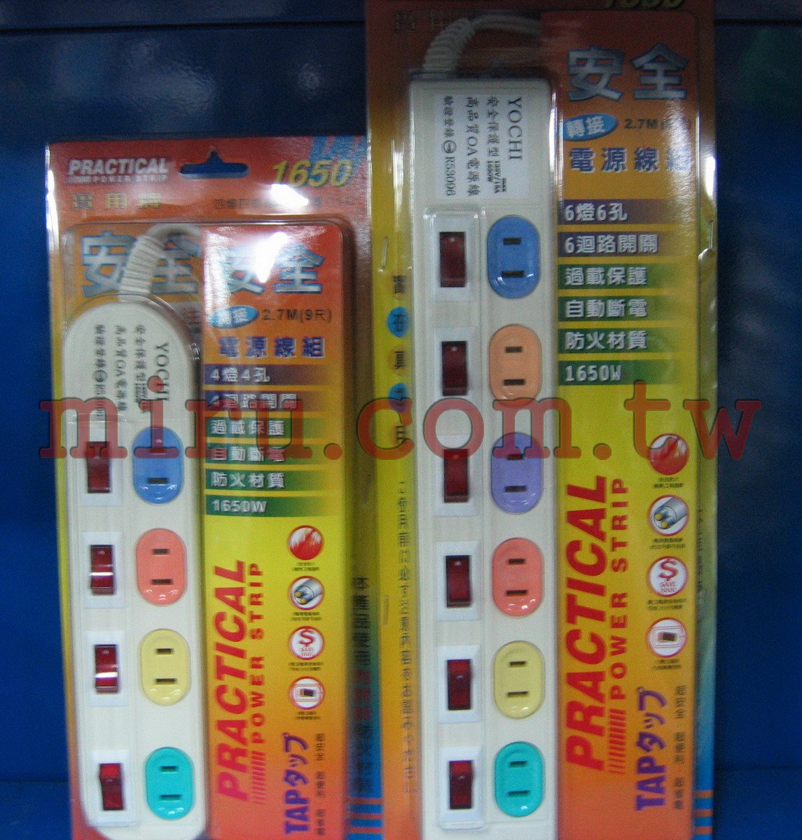 實用牌 延長線(四孔四切)