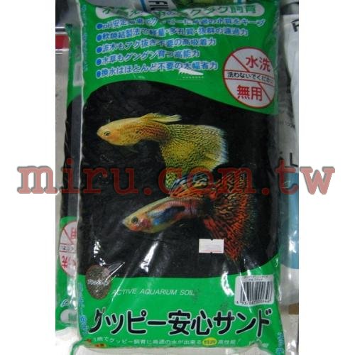 日本NISSO孔雀魚高機能活性底床底砂細顆黑土4KG