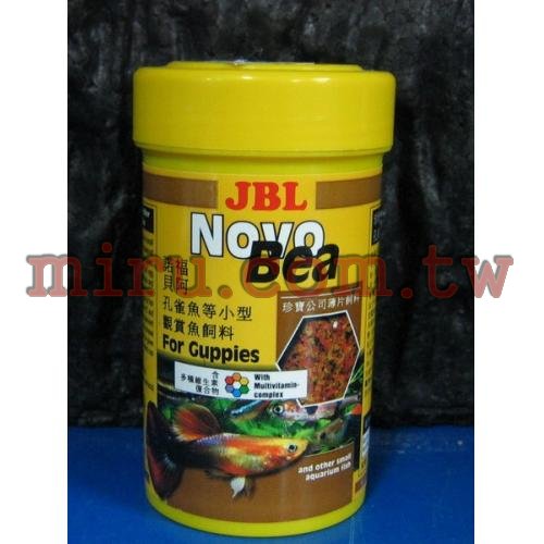德國JBL NovoBea孔雀魚燈科小型觀賞魚薄片飼料(100ml)