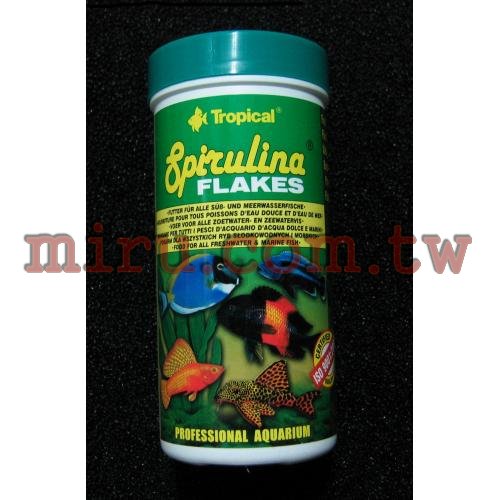 Tropical德比克 螺旋藻蔬菜薄片(坦湖.海水魚專用飼料)300ml