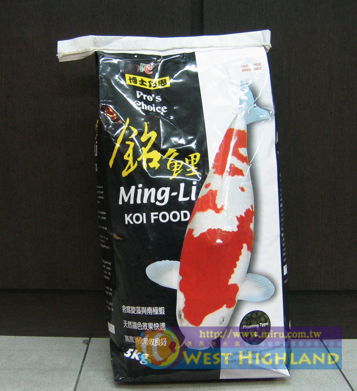 福壽 Pro’s Choice 銘鯉 錦鯉飼料Ming-Li Koi Food 5Kg