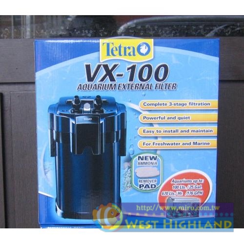 德國Tetra VX 外置過濾器 圓桶 方桶 過濾器-100 670L/H