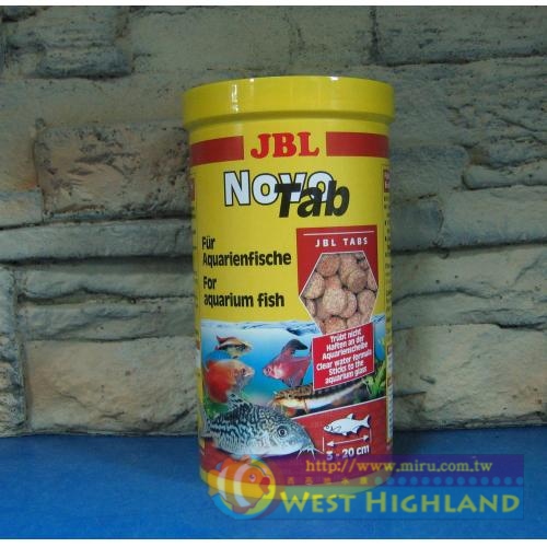 德國JBL Novo Tab熱帶魚專用黏貼飼料,沉底飼料營養片(620g)1L